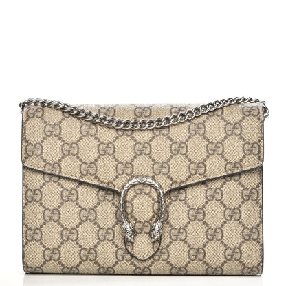 Gucci GG Supreme Monogram Mini Dionysus Chain Wallet Beige Taupe 1 of 8
