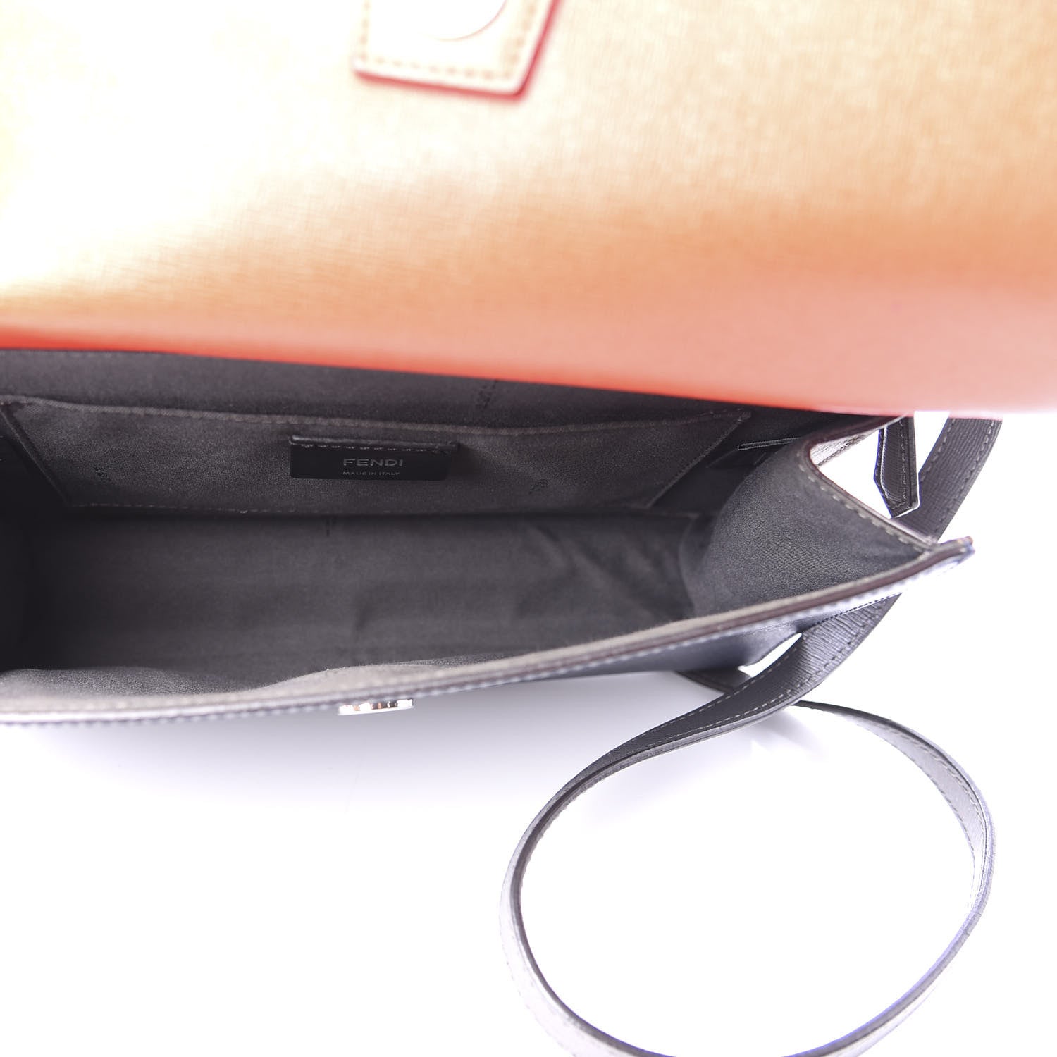 Fendi Vitello Elite Flamingo Colorblock Demi Jour Shoulder Bag Papavero Multicolor Asfalto 5 of 14