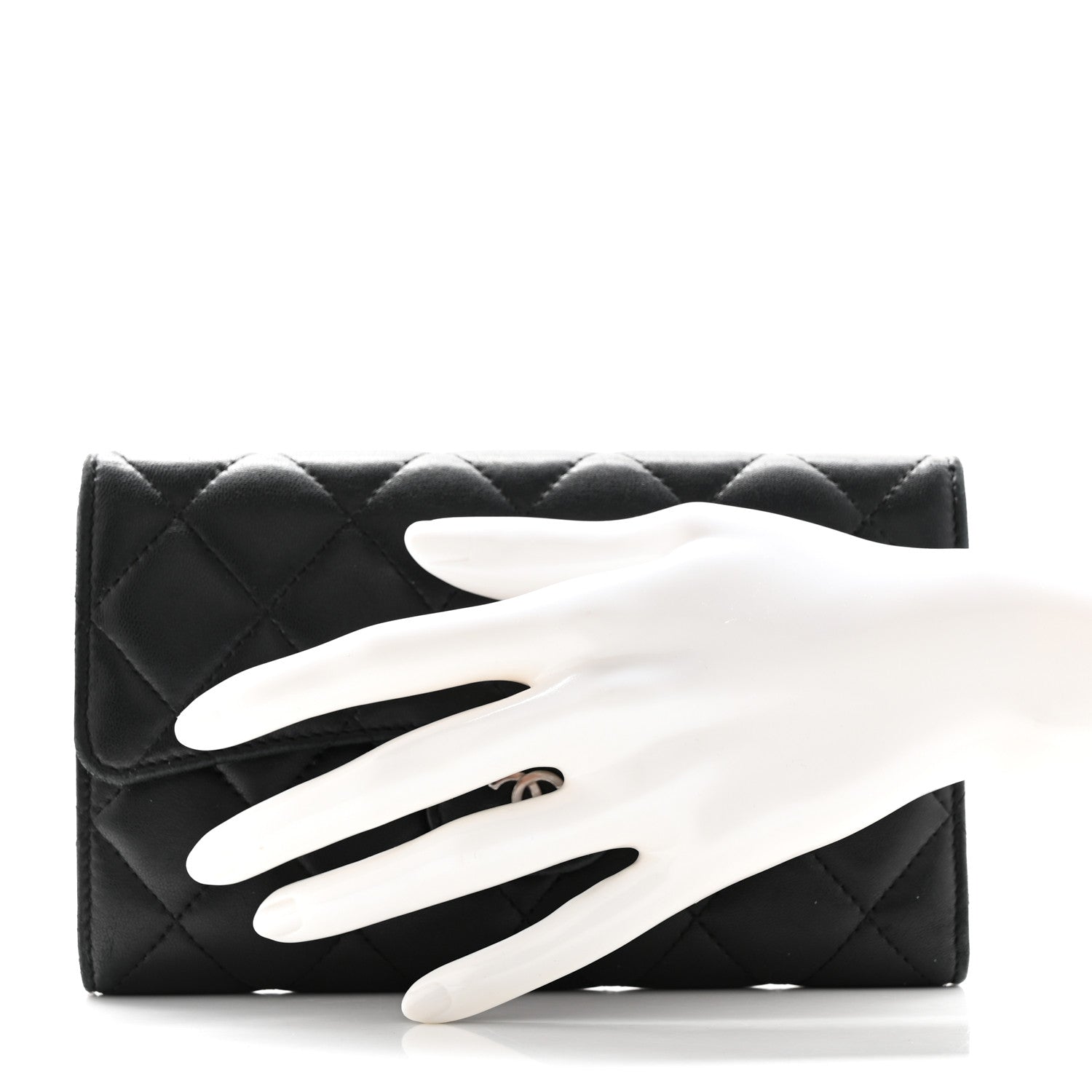 Chanel Lambskin Quilted Small Flap Wallet Black 2 of 12