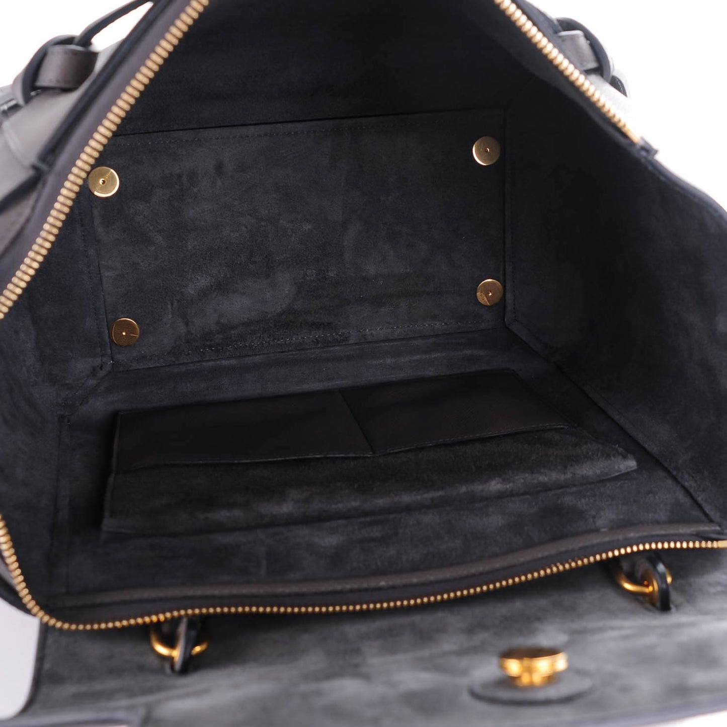 Grained Calfskin Mini Belt Bag Grey