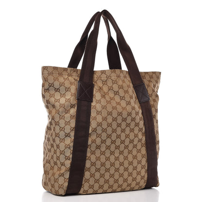 Gucci GG Monogram Medium Web Handle Vertical Tote Dark Brown 3 of 13