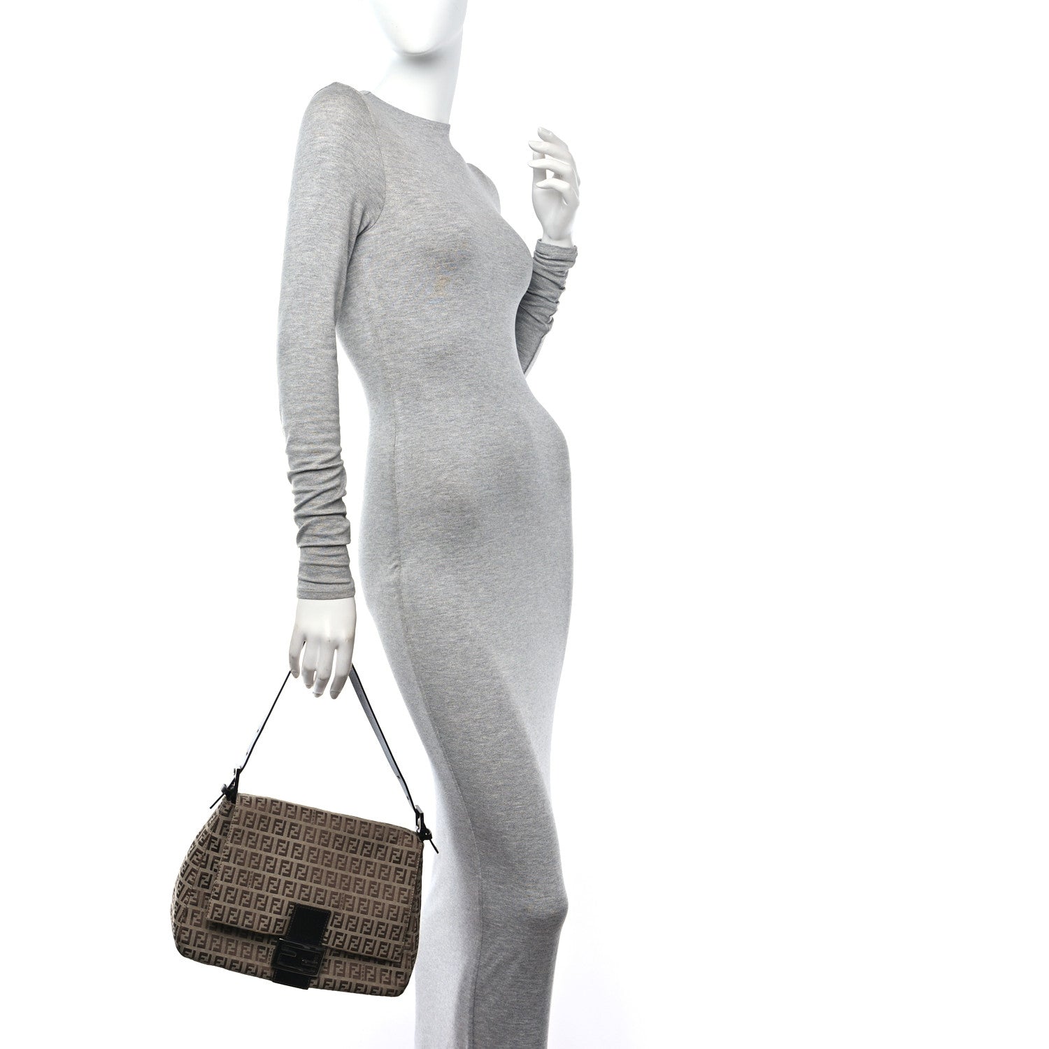 Fendi Zucchino Mama Baguette Brown 2 of 9