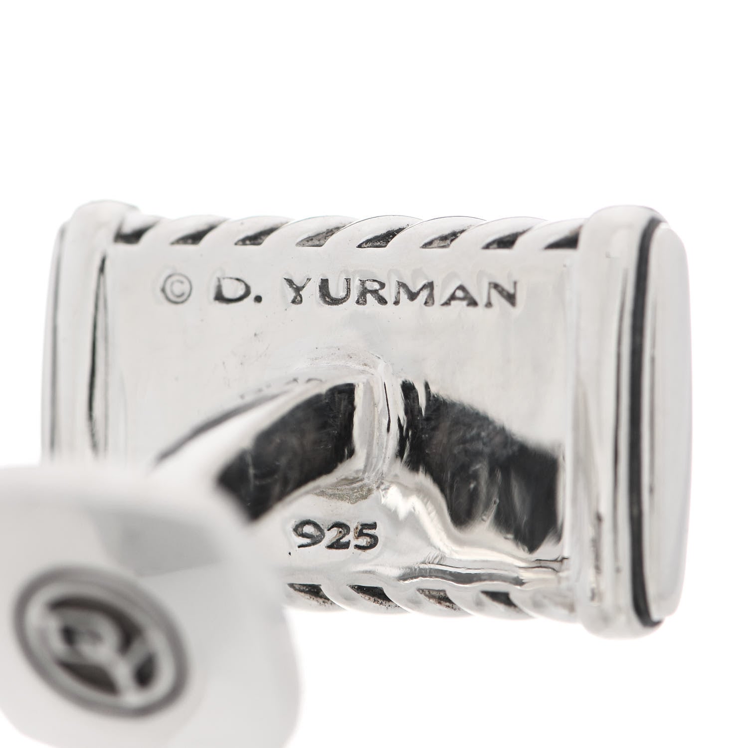David Yurman Sterling Silver Chevron Cufflinks 4 of 5
