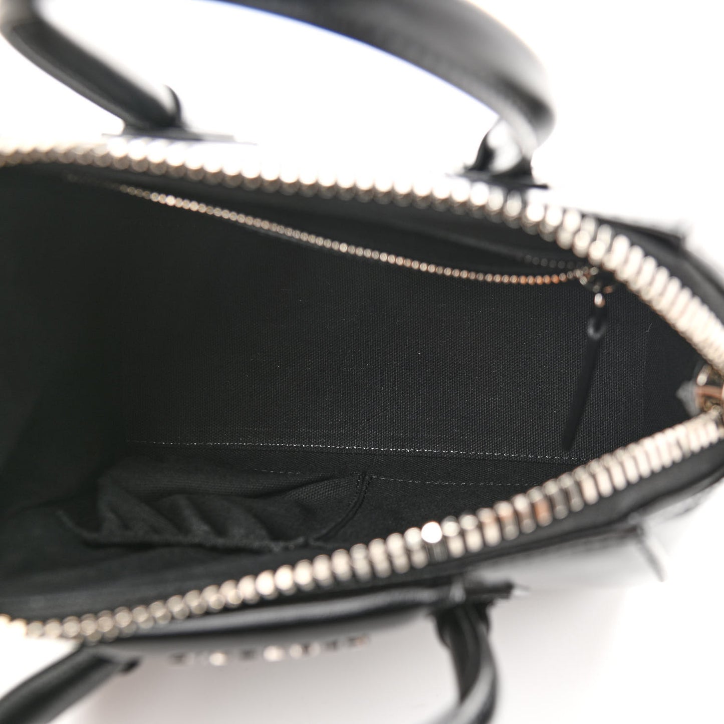 Shiny Lord Calfskin Mini Antigona Black