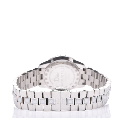Christian Dior Stainless Steel Diamond Sapphire 29mm Christal Quartz Watch White 4 of 8