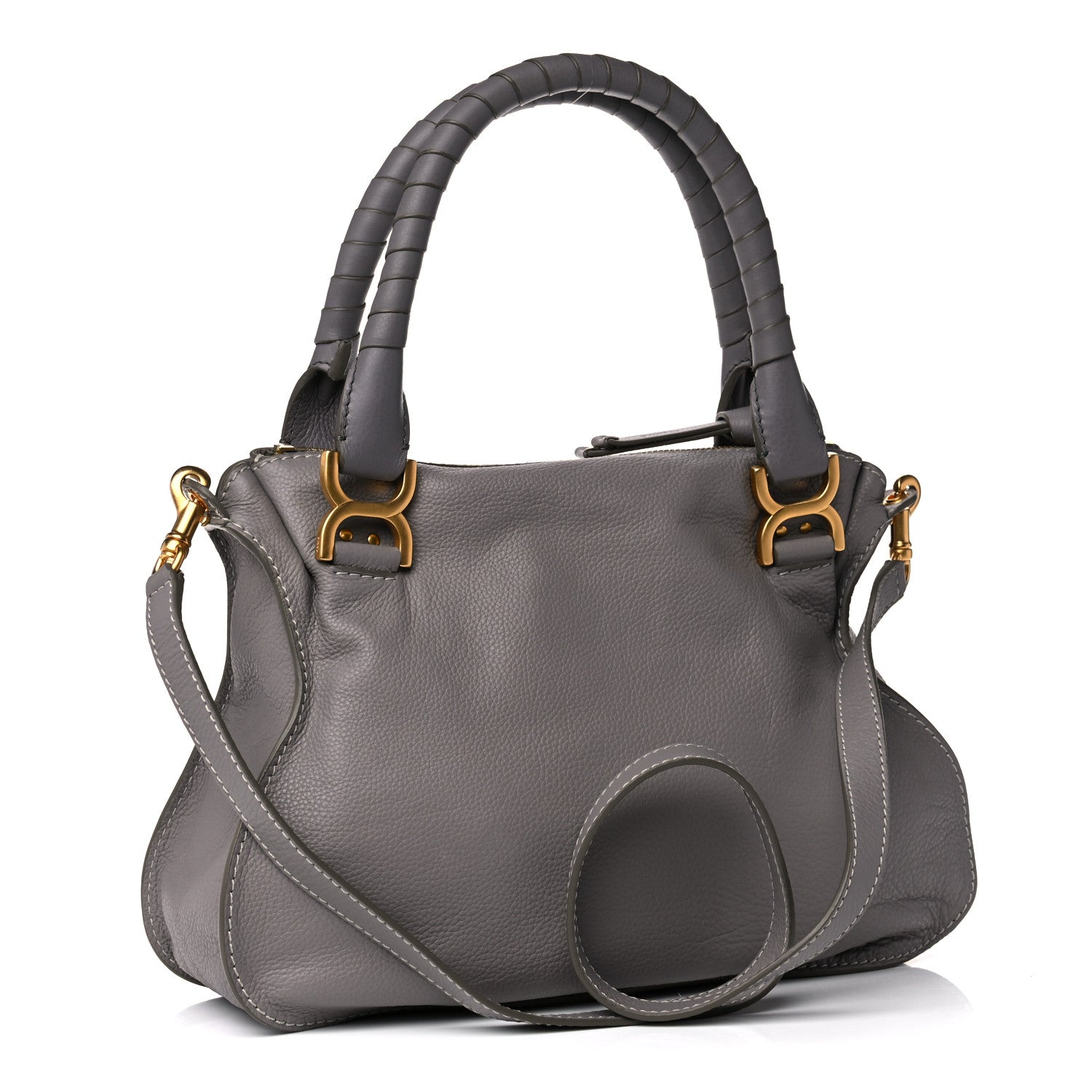 Chloe Calfskin Medium Marcie Satchel Cashmere Grey 2 of 11