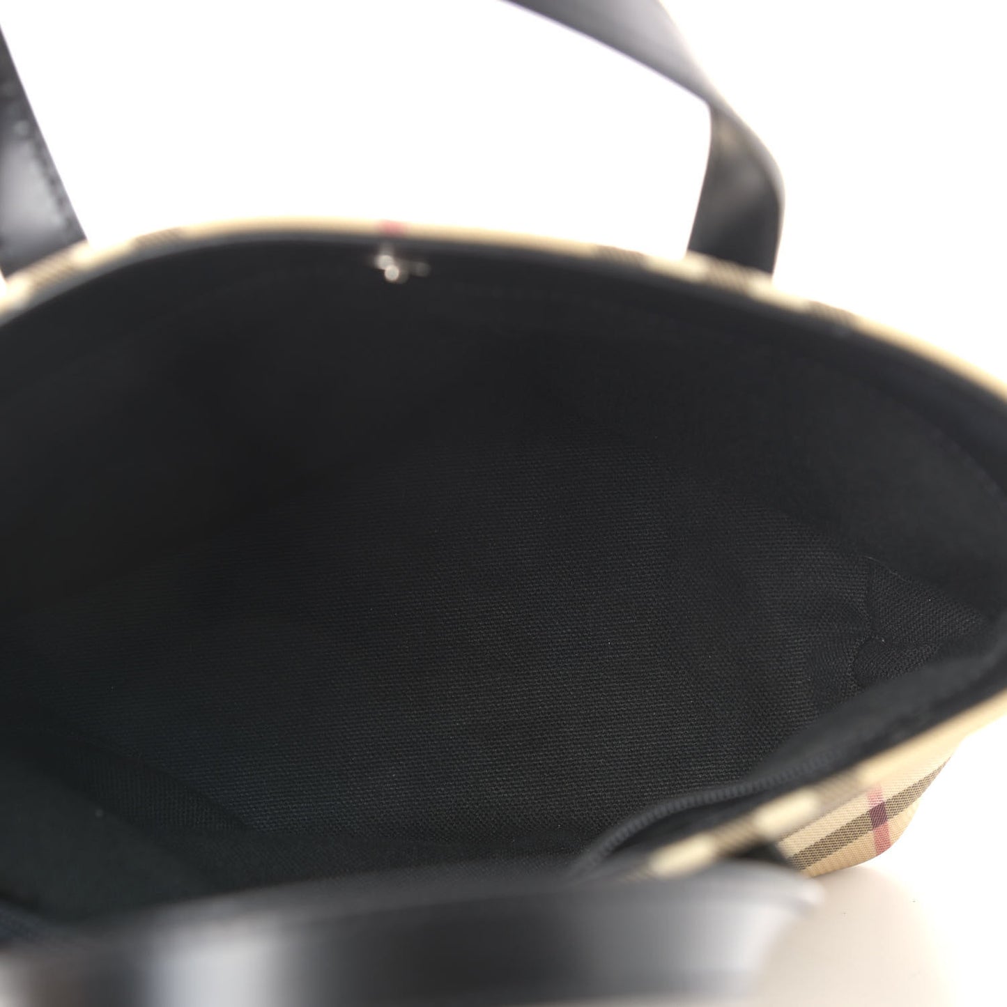 House Check Small Tote Black