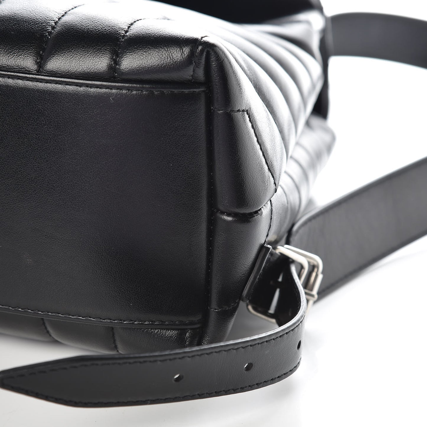 Calfskin Y Quilted Monogram Small Loulou Backpack Black