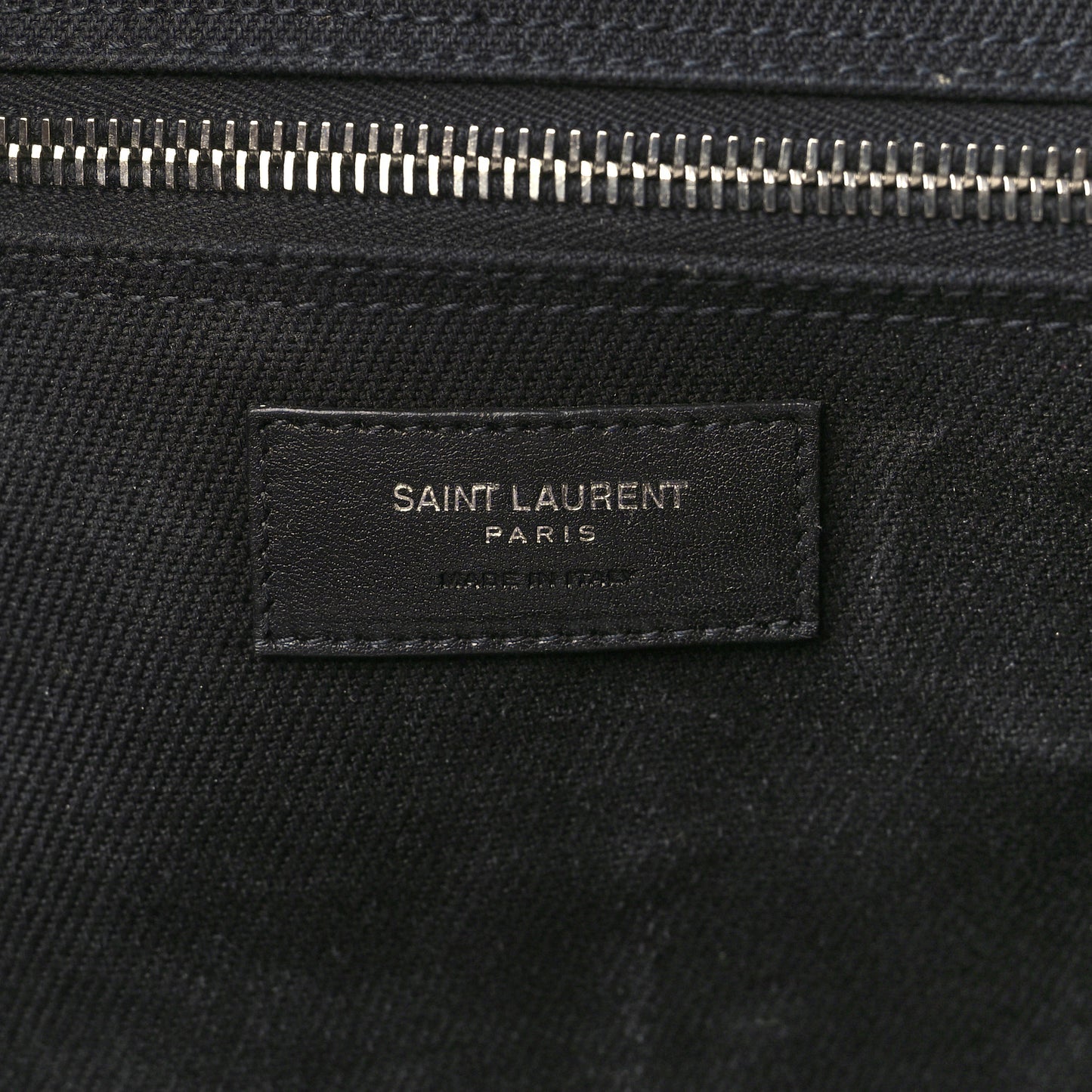 Linen Calfskin Rive Gauche Tote Black