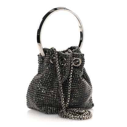 Jimmy Choo Mesh Crystal Bon Bon Bag Black 3 of 10