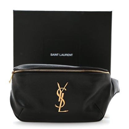 Saint Laurent Grain De Poudre Monogram Belt Bag Black 11 of 11