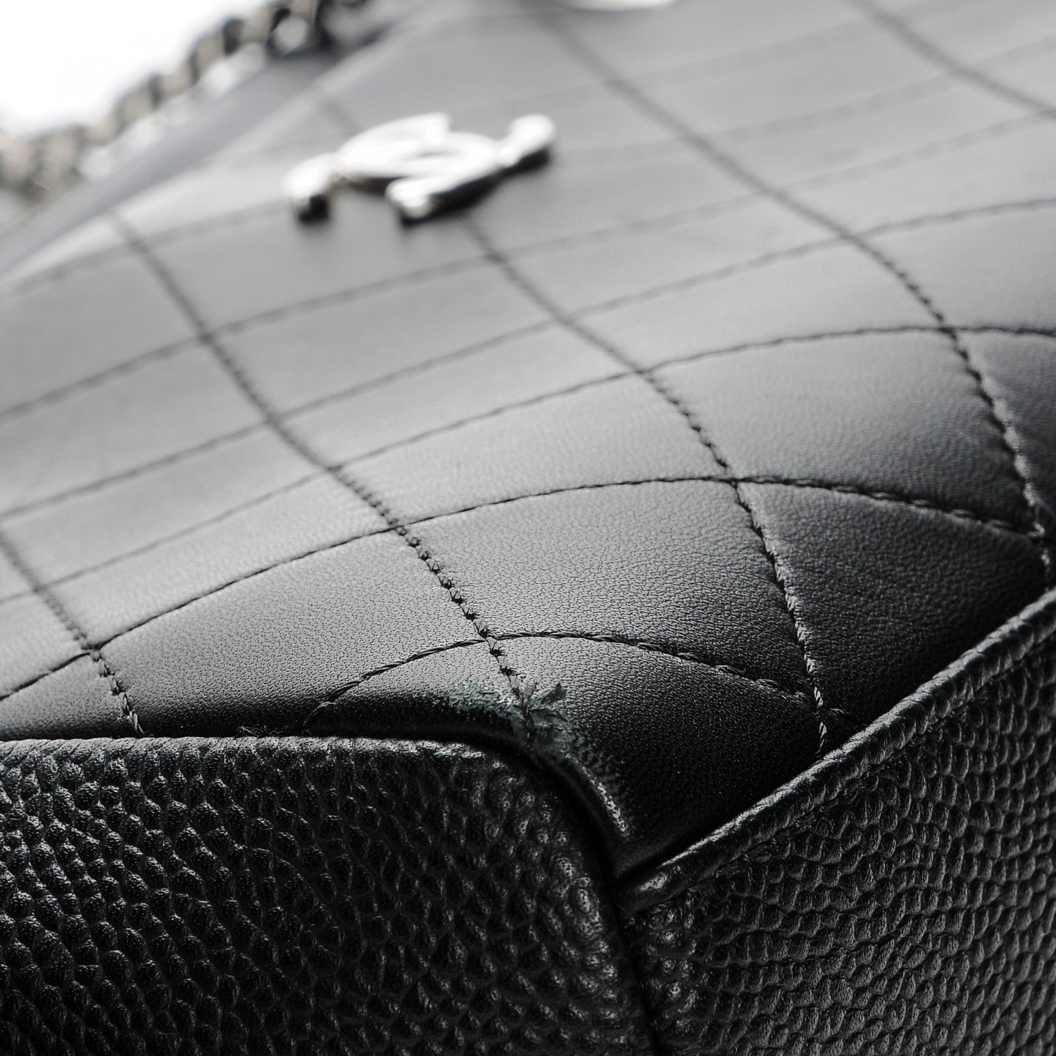 Chanel Caviar Calfskin Quilted Magnetic Shoulder Bag Black 9 of 12