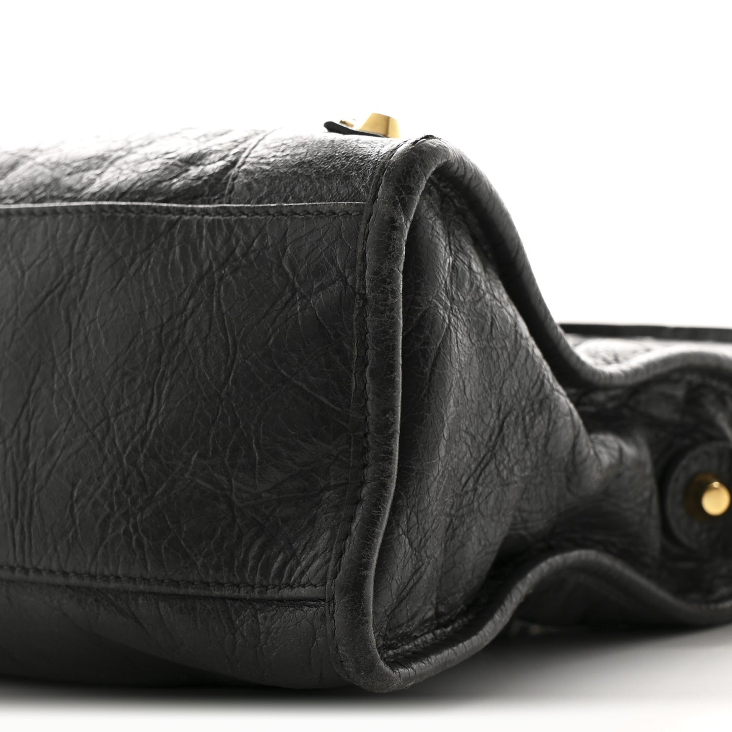 Agneau Classic Gold Hardware S City Gris Fossile