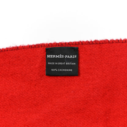 Hermes Cashmere Fringe Double Face Scarf Bordeaux Rouge 4 of 4
