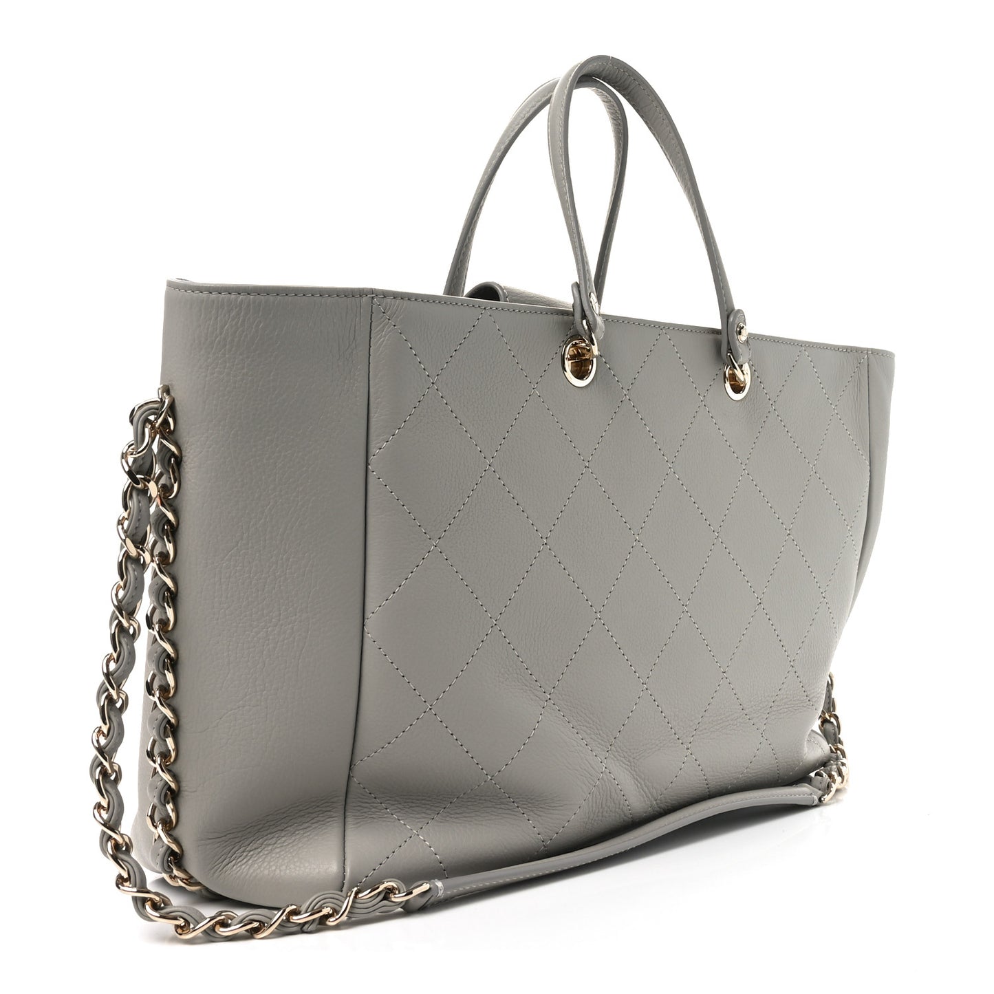 Bullskin Stitched Medium Shopping Bag Grey