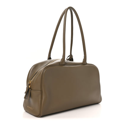 Chanel Calfskin Large Perfect Bowling Bag Dark Khaki 3 of 10