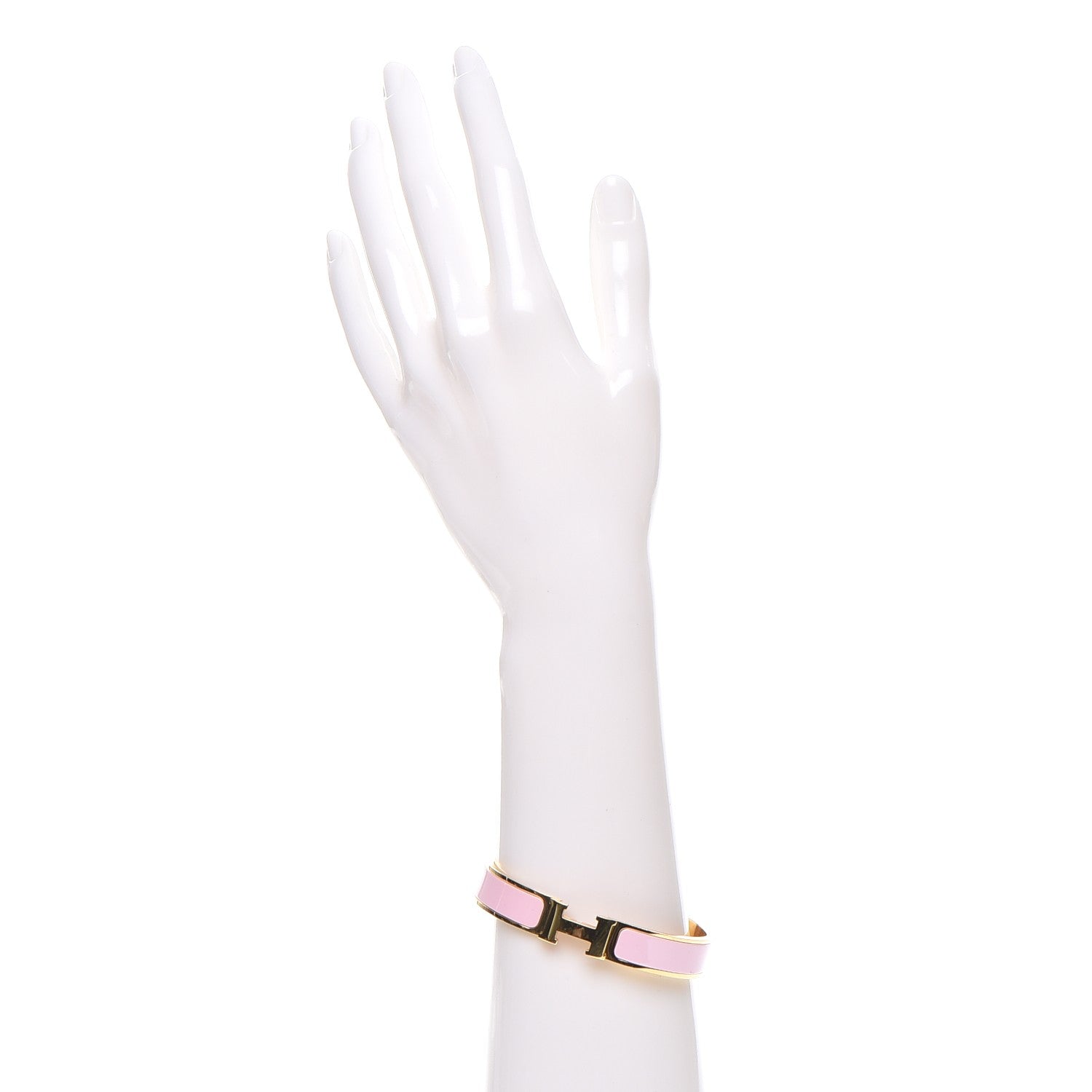Hermes Enamel Narrow Clic Clac H Bracelet GM Rose Dragee 2 of 5