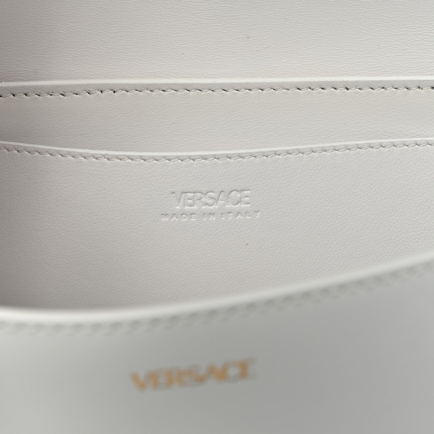 Calfskin Medium Greca Goddess Shoulder Bag White