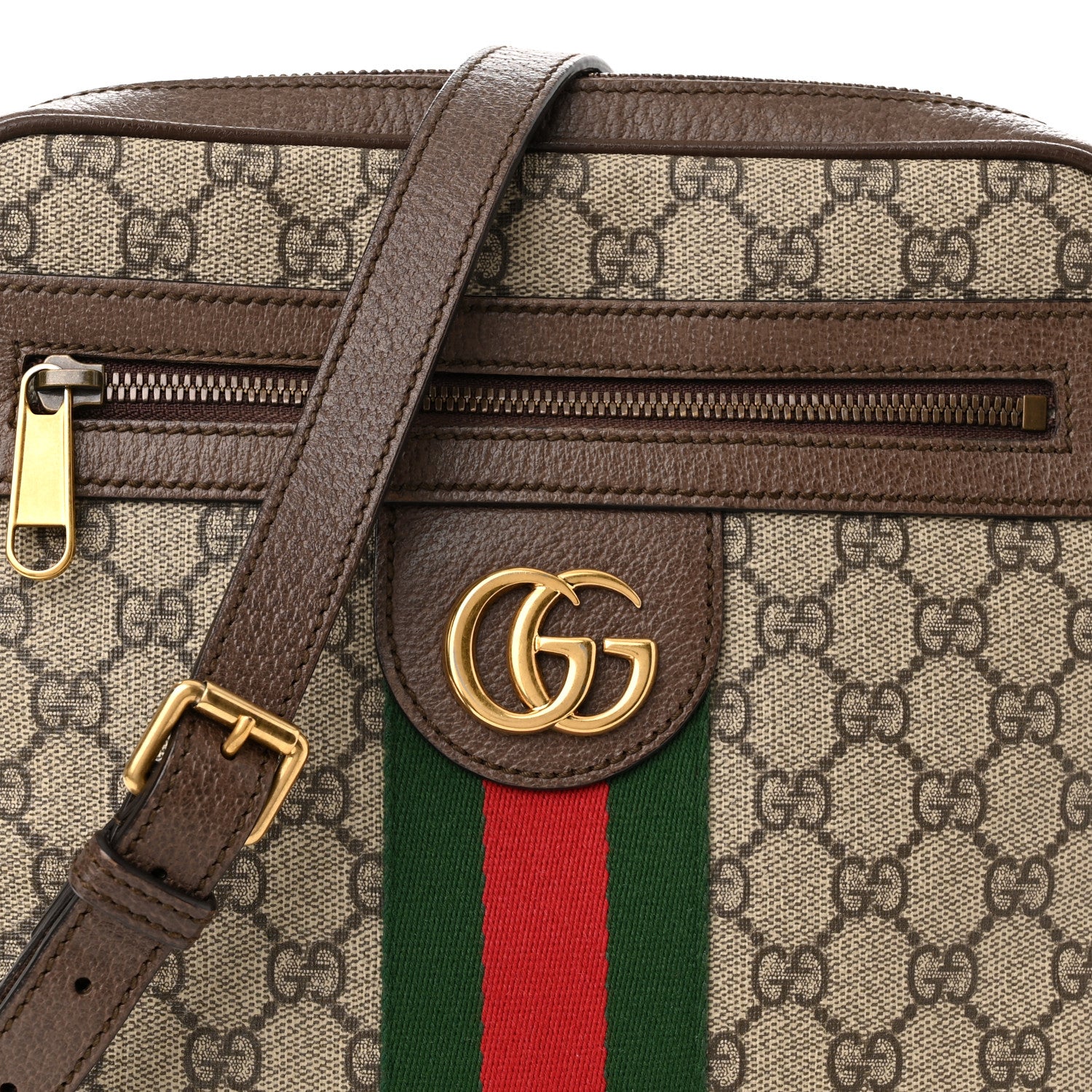 Gucci GG Supreme Monogram Web Small Ophidia Messenger Bag Brown 8 of 10