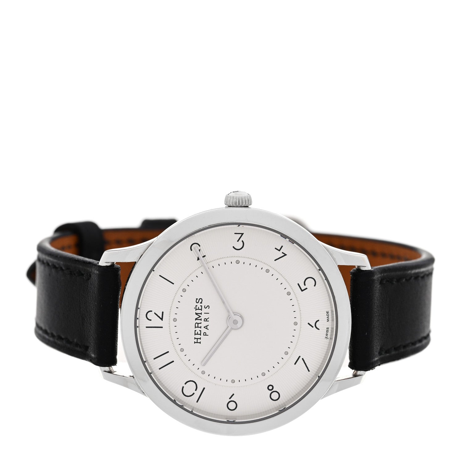 Hermes Stainless Steel Barenia 32mm Slim d'Hermes Quartz Watch Noir 2 of 5