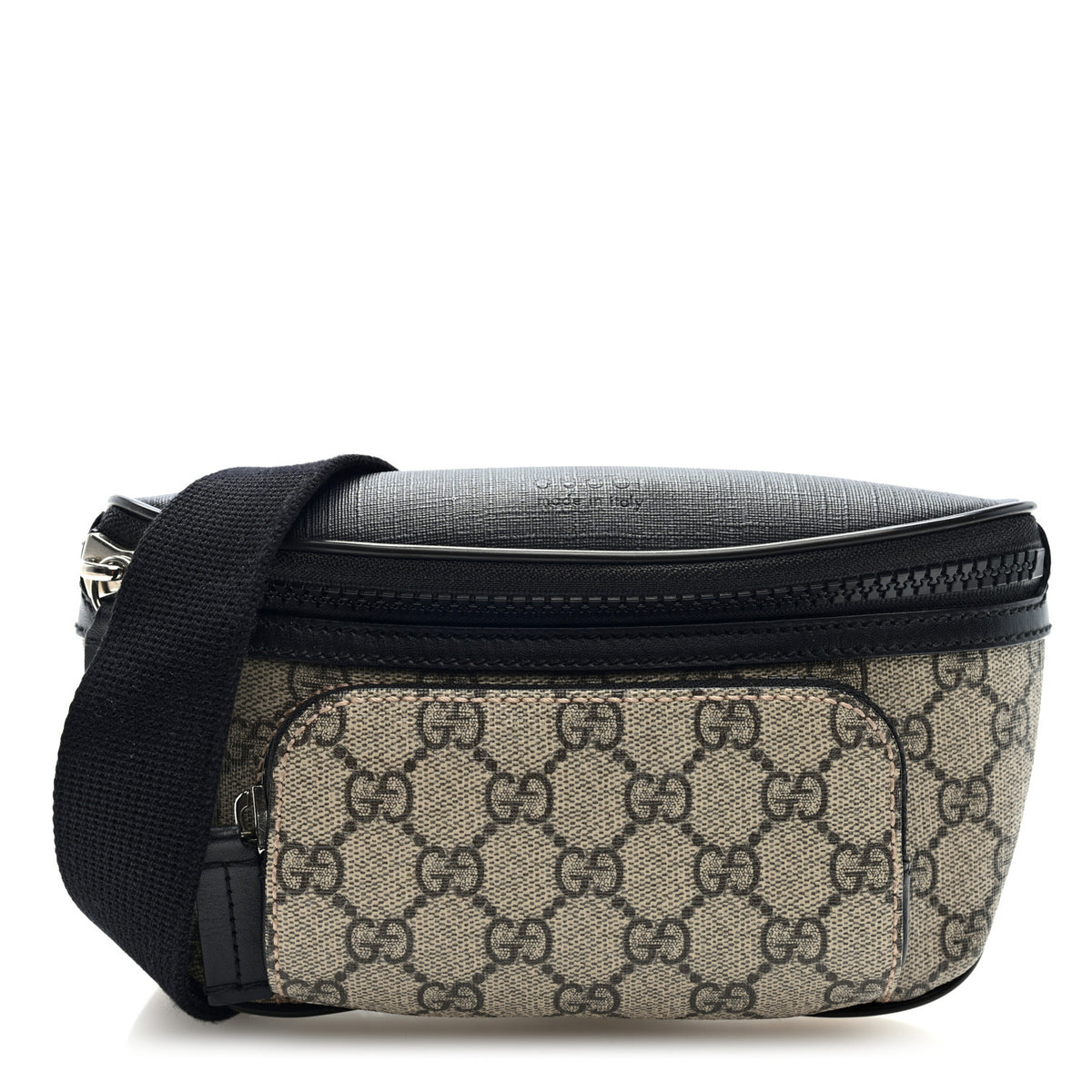 GG Supreme Monogram Belt Bag Black