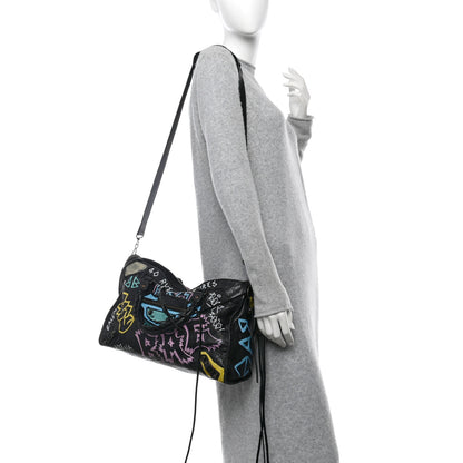 Balenciaga Agneau Graffiti All Over Classic Hardware City Black Multicolor 2 of 11