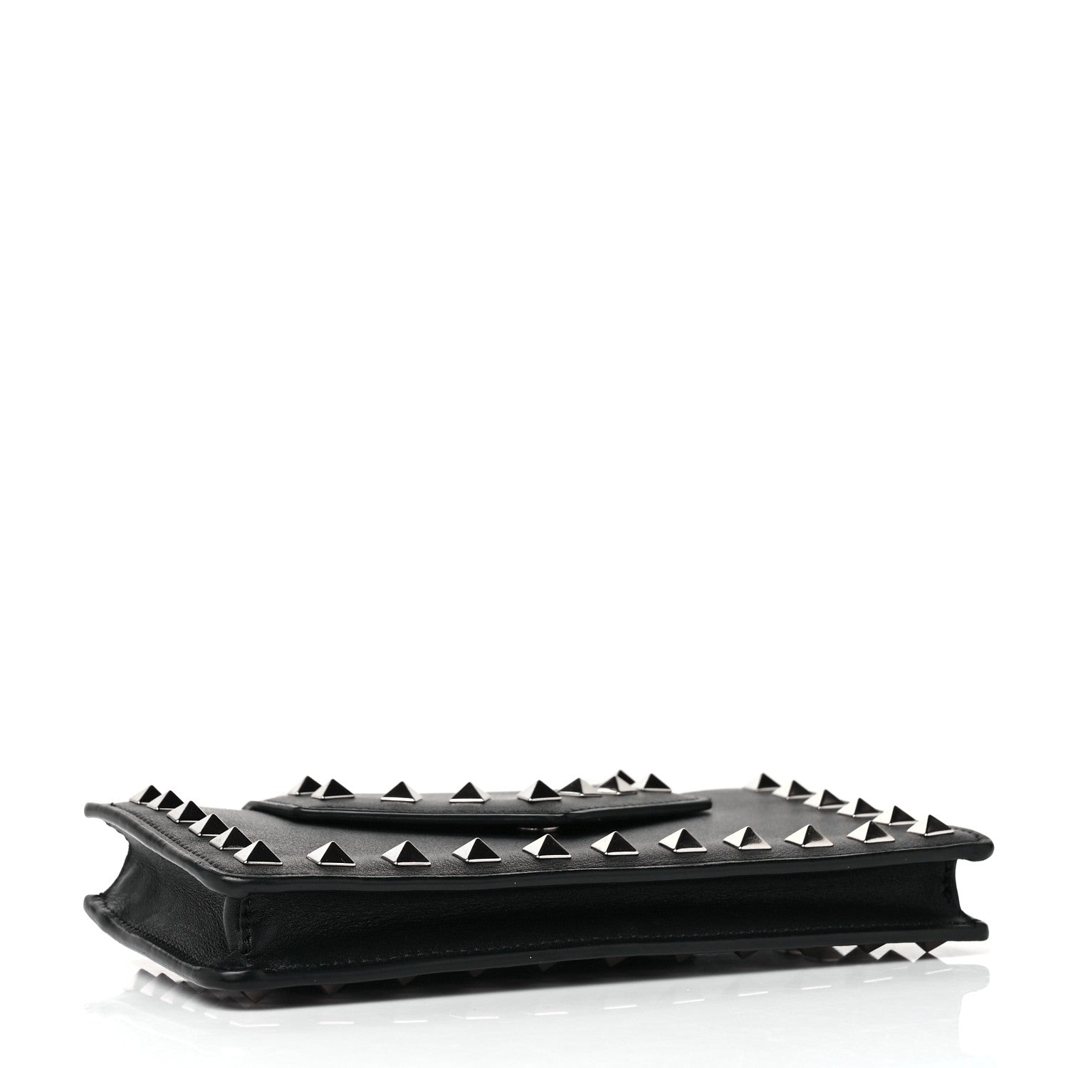 Valentino Garavani Calfskin Rockstud Phone Case With Chain Black 3 of 7