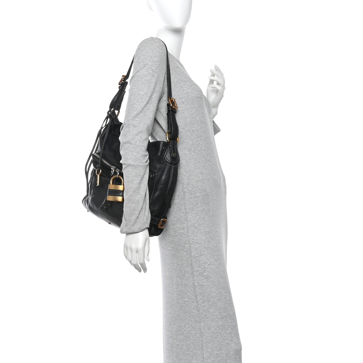 Chloe Calfskin Paddington Hobo Black 2 of 13