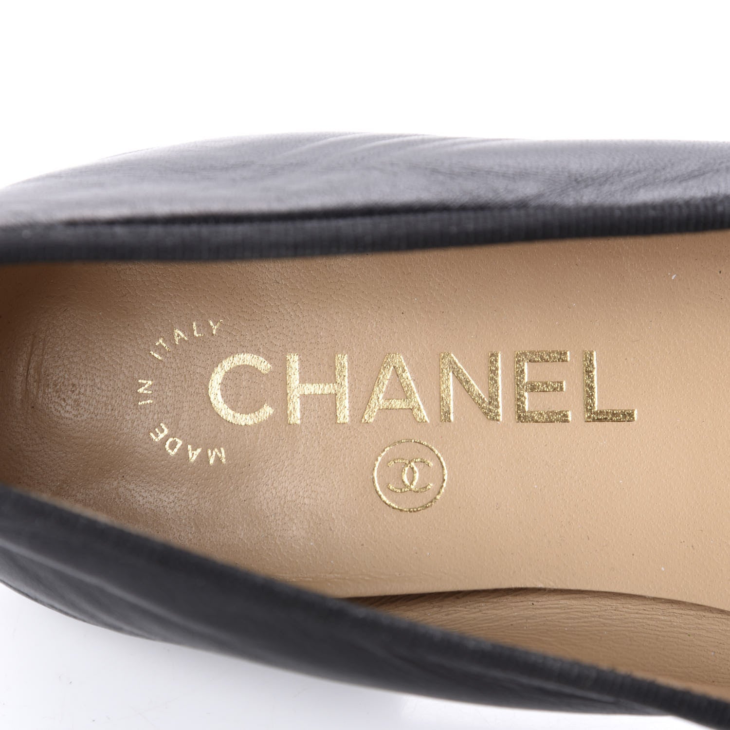 Chanel Lambskin Patent Calfskin CC Cap Toe Ballerina Flats 39 Black 7 of 10