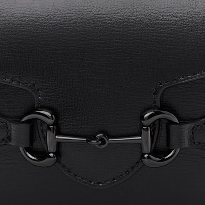 Gucci Azalea Calfskin Monochrome Mini Horsebit 1955 Shoulder Bag Black 8 of 12