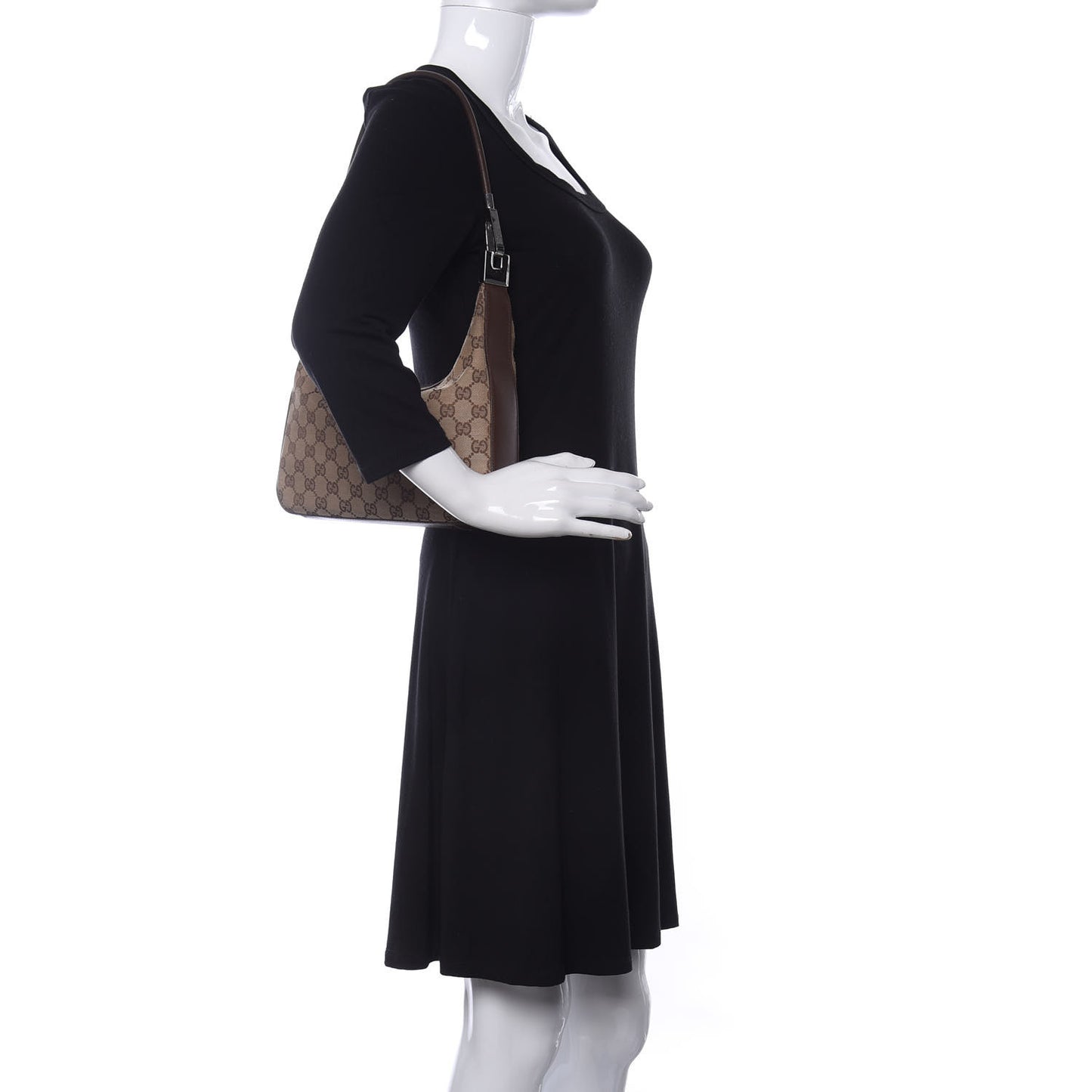 Monogram GG Clasp Hobo Brown