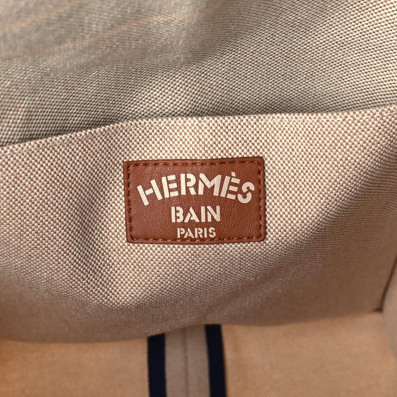 Hermes H Canvas Printed Escale A La Plage Beach Bag Or 6 of 13
