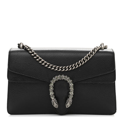 Gucci Pebbled Calfskin Small Dionysus Shoulder Bag Black 1 of 17