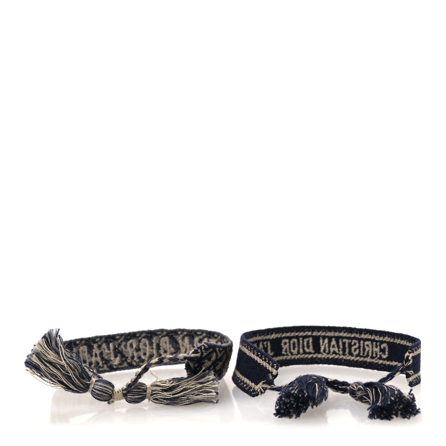 Christian Dior Woven Cotton J'Adior Friendship Bracelet Set Navy 4 of 7
