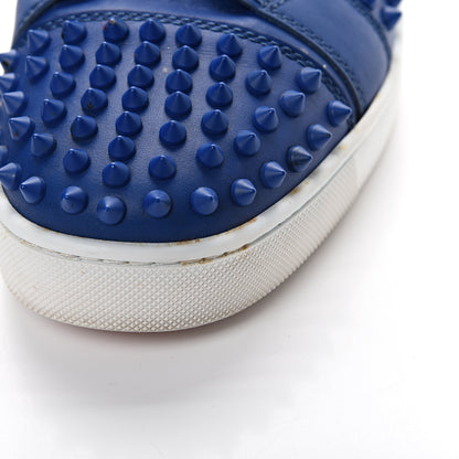 Christian Louboutin Calfskin Mens Louis Spikes Flat Sneakers 43 Neptune 12 of 14