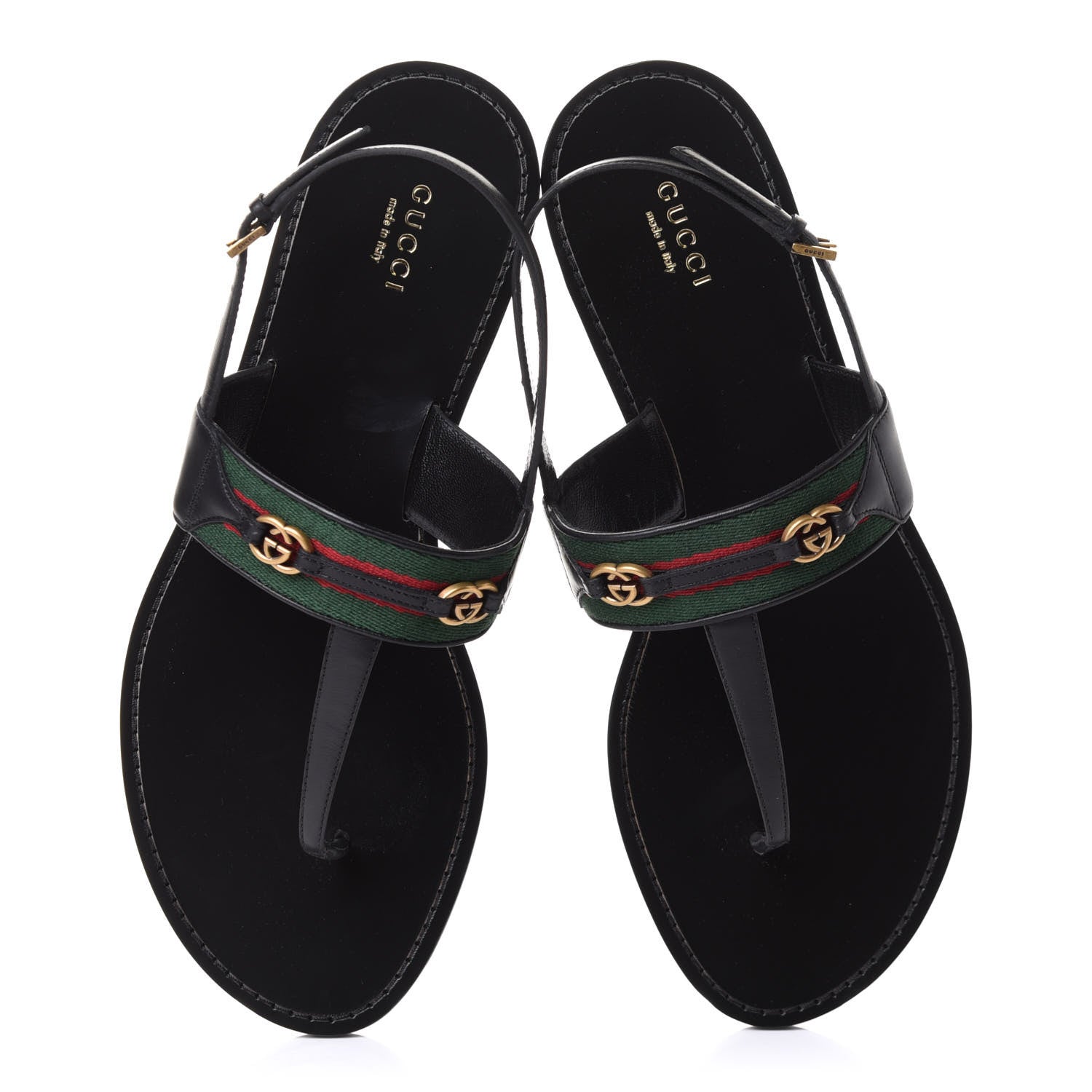Gucci Nylon Web Lifford Jakarta Sandals 40.5 Black 5 of 10