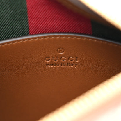 Gucci GG Supreme Monogram Textured Calfskin Small Emblem Shoulder Bag Beige Dark Brown 6 of 11