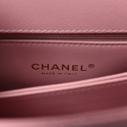 Chanel Caviar Quilted Mini Coco Handle Flap Pink 6 of 10