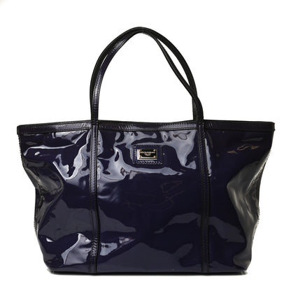 Dolce & Gabbana Patent Shopping Tote Purple 1 of 22