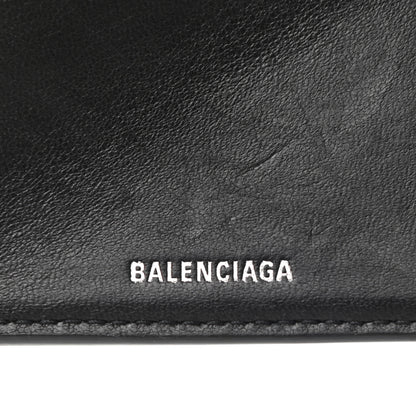 Balenciaga Calfskin Logo Mini Cash Wallet Black 7 of 11