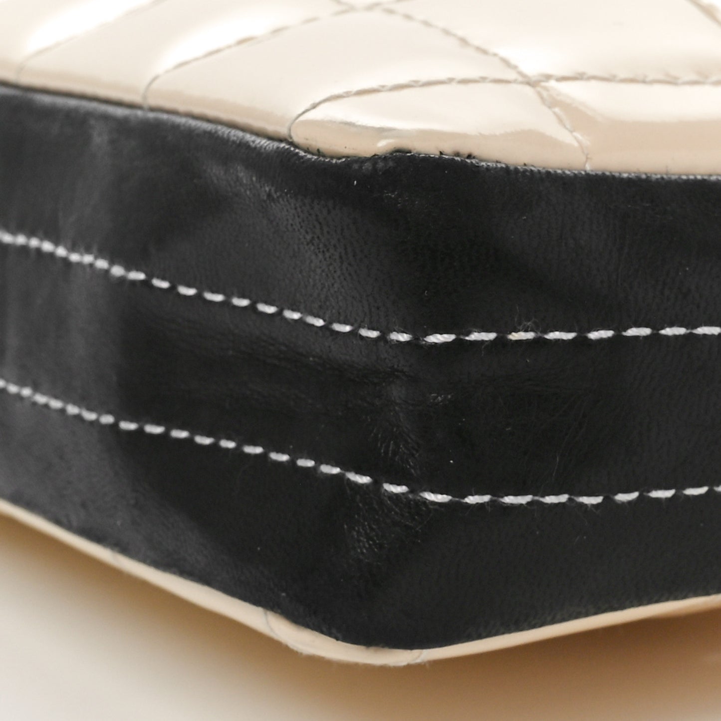 Patent East West Chocolate Bar Flap White Black