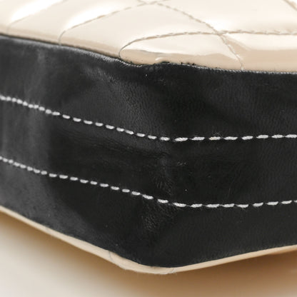 Chanel Patent East West Chocolate Bar Flap White Black 10 of 10
