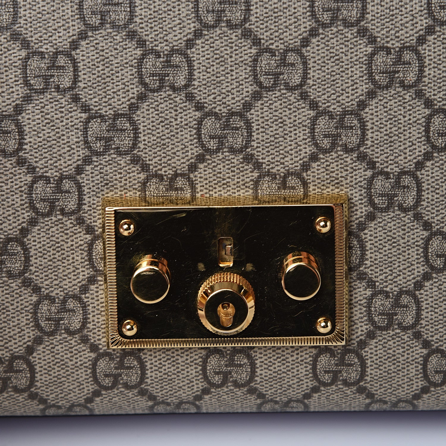 Gucci GG Supreme Monogram Patent Small Padlock Shoulder Bag Multicolor 9 of 15