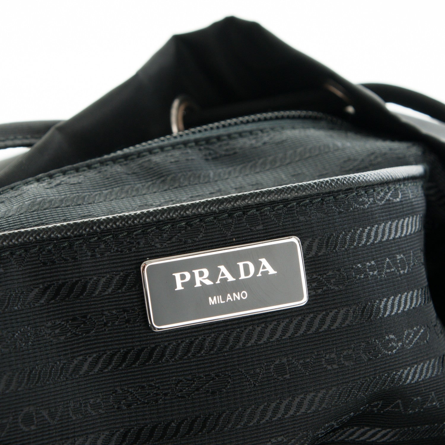 Prada Tessuto Nylon Grommet Backpack Black 5 of 6