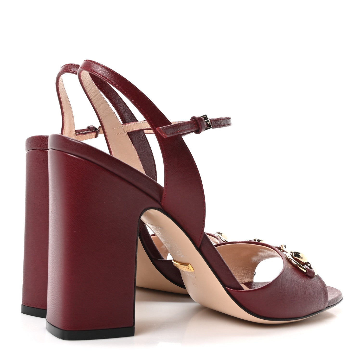 Gucci Malaga Kid Horsebit Cross Strap 95mm Sandals 40 Rossa Ancora 5 of 9