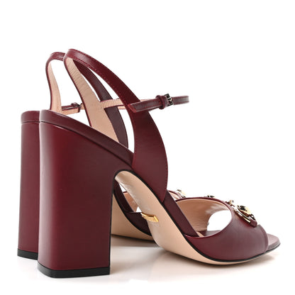 Gucci Malaga Kid Horsebit Cross Strap 95mm Sandals 40 Rossa Ancora 5 of 9