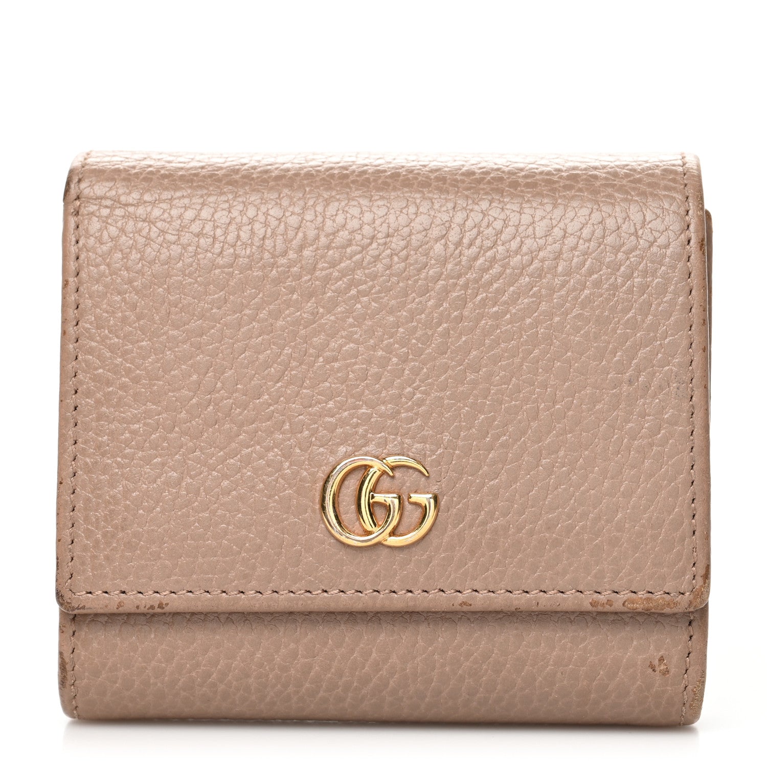 Gucci Dollar Calfskin Medium GG Marmont Wallet Porcelain Rose 1 of 9