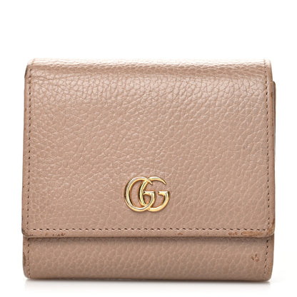Gucci Dollar Calfskin Medium GG Marmont Wallet Porcelain Rose 1 of 9