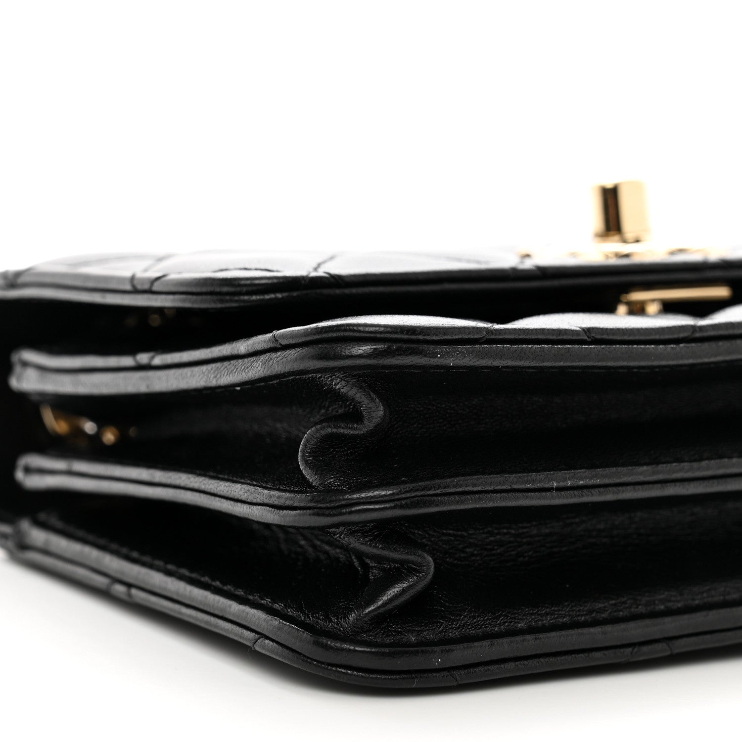 Chanel Lambskin Quilted Mini Trendy CC Wallet On Chain WOC Black 9 of 12