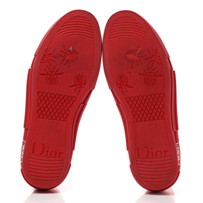 Christian Dior Technical Canvas Oblique Mens B23 High Top Sneakers 42 Bordeaux Rouge 5 of 9